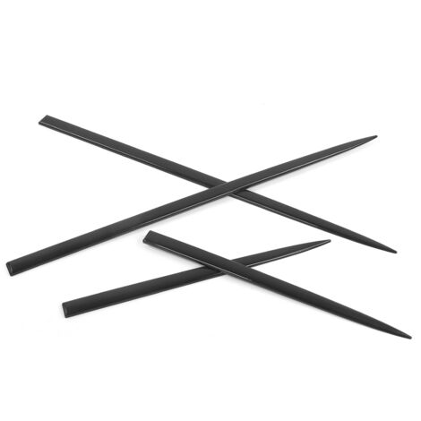 4PCS Protections de Portière Universelles Noires Brillantes Imperméables pour Voiture