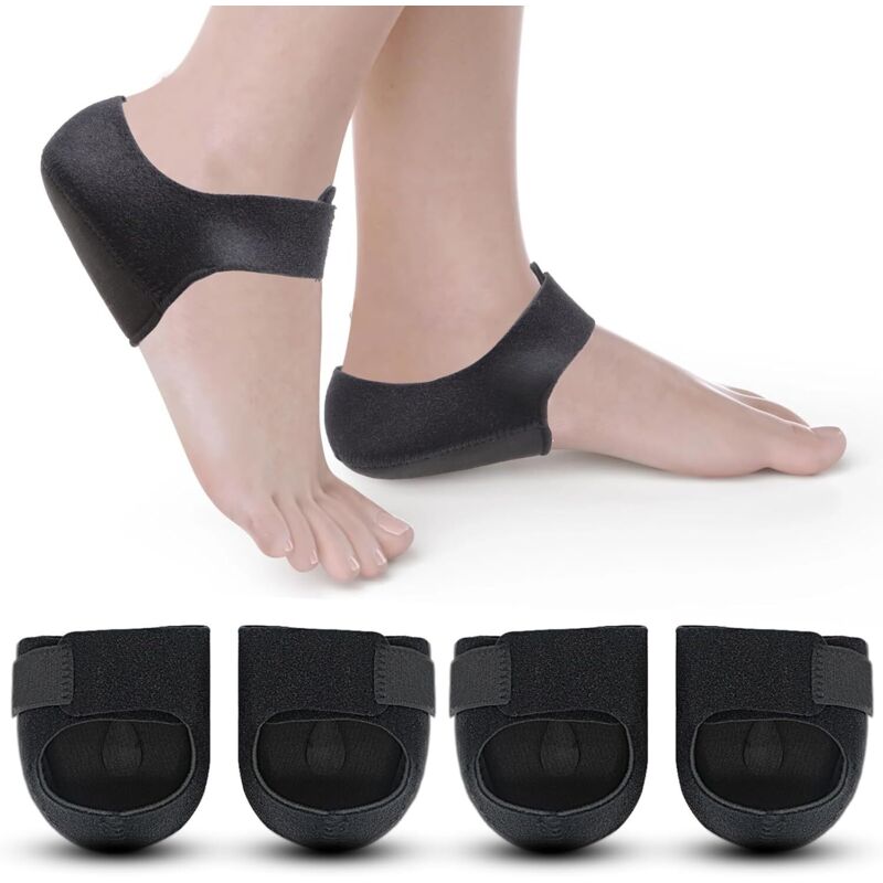 4pcs Protege Talon pour Fasciite Plantaire, Protege Talon Chaussures, avec Doux Silicone Gel Pad, Soulager La Douleur Du Talon et Des Talons