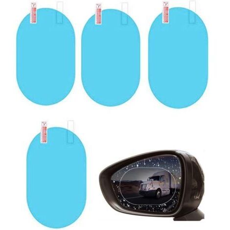 4PCS Rearview mirror waterproof sticker Film de rétroviseur de voiture protecteur anti-buée pour voir le rétroviseur extérieur clairement les jours de pluie pour les voitures Camions Motos