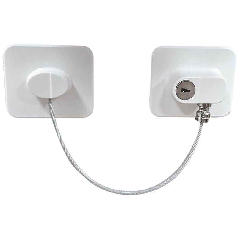 4pcs Restricteurs de Fenêtre de Sécurité Serrure de Porte du Réfrigérateur avec Clés Sécurité Adhésive du Congélateur Verrou de Fenêtre Sécurité de