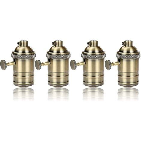 4pcs Retro Pendant Lamp Holder, E27 Adapter Solid Ceramic Lighting Accessories, Nostalgic Lighting