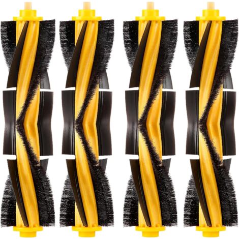 LINGHHANG 4pcs Roller Brushes Main Brush Replacement Parts for Ecovacs DEEBOT OZMO 920 950 T8 AIVI Max T9 T5 N5 N7 N8+ N8 Pro DX55 DX93 DJ65 Robot Vacuum Cleaner