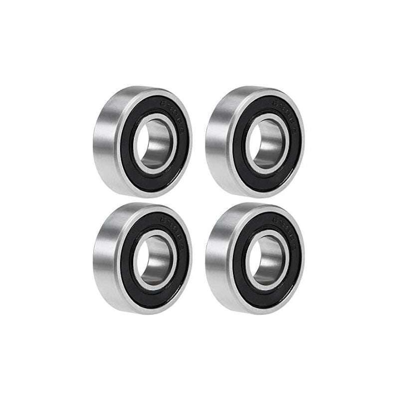 4pcs Roulement à Billes à Gorge Profonde 8x19x6mm 698-2RS en Acier Chromé Double étanchéité