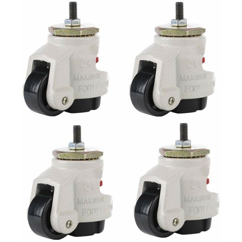 4PCs Roulette Résistante en Nylon Roues de Roulette pour Garage d'Établi Chariot à Tableau Meubles