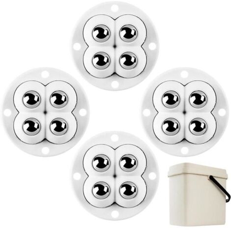 4pcs roulettes Auto-adhésives, Mini roulettes Pivotantes, roulettes pour Petits Appareils Électroménagers, Rotation À 360 Degrés
