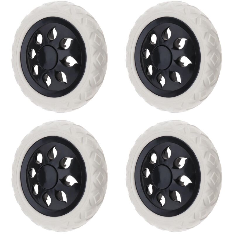 4pcs Roulettes Roues de Caddie 165mm Roues de Chariot à Provisions en Mousse de Noyau Plastique pour Chariot à Provisions Chariot à Bagages de