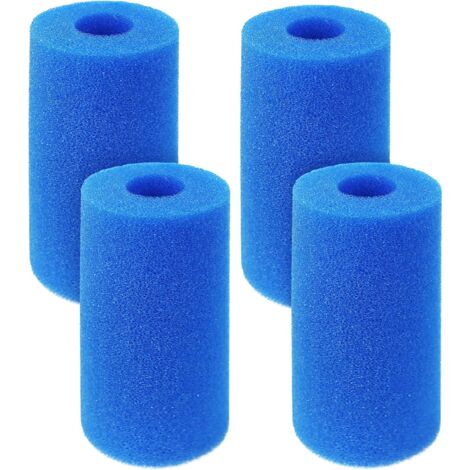 4Pcs S-Union Type A Filter Sponges, Reusable Washable Foam Pool Filter Cartridges, Cartridge Foam Filters for Intex Type A Swimming Pools, Aquariums, Spas