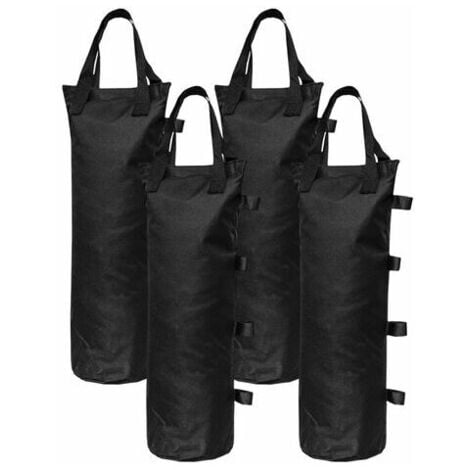 4Pcs Sacs De Poids De Sable Poids De Jambe Pour Tente Pop Up Pare-Soleil Pare-Soleil Sac De Pieds Leste, Noir