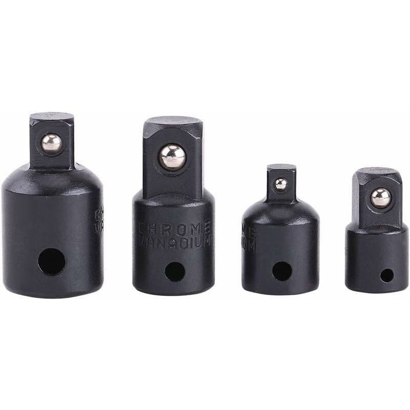 4Pcs Set 1/2', 3/8', 1/4' Socket Increaser and Reducer Adapters Tool Accessorie - Gdrhvfd