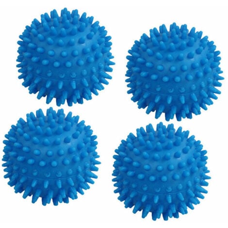 AYYQH 4Pcs-Set Boule de séchage bleue réutilisable, boule adoucissante en tissu