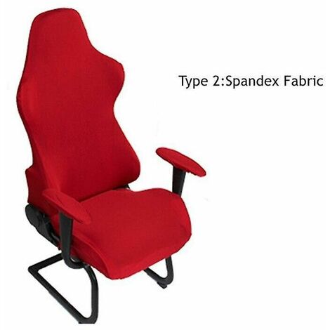 4Pcs / set coussinets d'accoudoir de chaise élastique + housse de chaise chaude en laine d'agneau housse de chaise d'ordinateur pour housse de bureau pour fauteuil de jeu