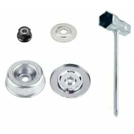 4pcs / Set Pièces et accessoires pour tondeuses pour STIHL FS55 FS56 FS120 FS130 FS130R FS200 FS200R FS250, Haute qualité en métal Lame pour STIHL débroussailleuse Lame Fixation Remplacement Kit