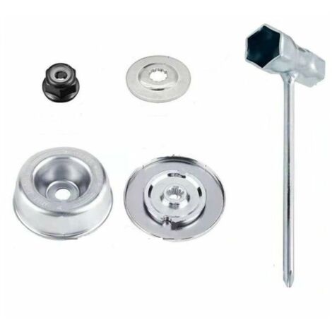 4pcs / Set Pièces et accessoires pour tondeuses pour STIHL FS55 FS56 FS120 FS130 FS130R FS200 FS200R FS250, Haute qualité en métal Lame pour STIHL débroussailleuse Lame Fixation Remplacement Kit