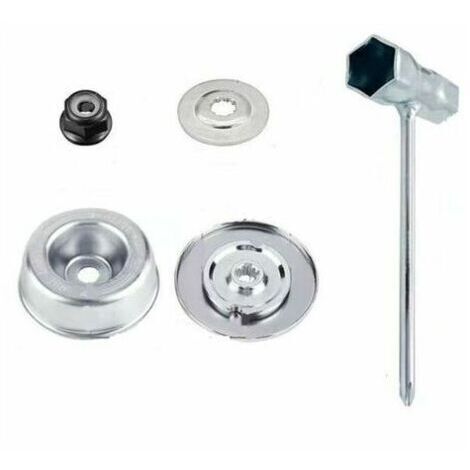 4pcs / Set Pièces et accessoires pour tondeuses pour STIHL FS55 FS56 FS120 FS130 FS130R FS200 FS200R FS250, Haute qualité en métal Lame pour STIHL débroussailleuse Lame Fixation Remplacement Kit