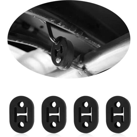 4PCS Silent Bloc Echappement à 2 Trous,Silent Bloc en Caoutchouc de Trou de 12 mm pour Voiture/Camion/SUV,Silencieux Echappement Accessoire Voiture Universel pour la Réduction du Bruit (4PCS)