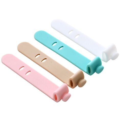 4Pcs Silicone Earphone Winder Wrap Cable Cord Wire Holder Organizer