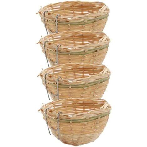 4pcs Small Bird Breeding Nest Telling Nest Cage House Haching Breeding Cave pour Perroquet, canari ou calocascule ou d'autres Oiseaux