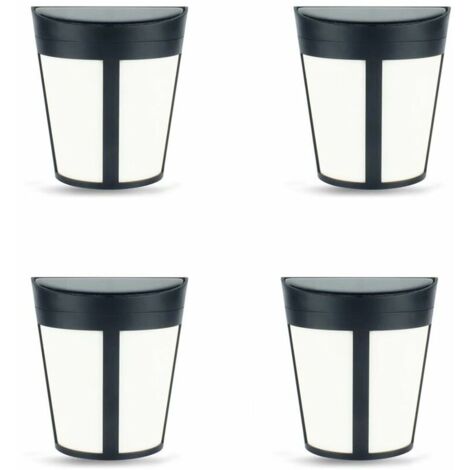 4pcs Solar Wall Light, Solar Wall Light Outdoor Garden Light Garden Lighting Fence Light, White Light-