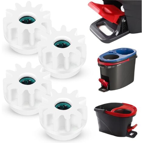 4Pcs Spin Mop rechange pour balai franges, seau rotation roulement embrayage pignons rechange compatibles avec Ocedar, pignons roulement unidirectionnel pour Vileda et autres balais rotatifs