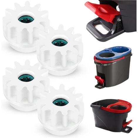 LONGZIMING 4Pcs Spin Mop rechange pour balai franges, seau rotation roulement embrayage pignons rechange compatibles avec Ocedar, pignons roulement unidirectionnel pour Vileda et autres balais rotatifs