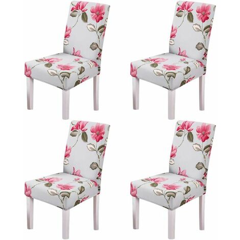 4PCS Stretch Removable Washable Dining Room Chair Protector Slipcovers/Home Decor Dining Room Seat Cover Multiple Styles 5