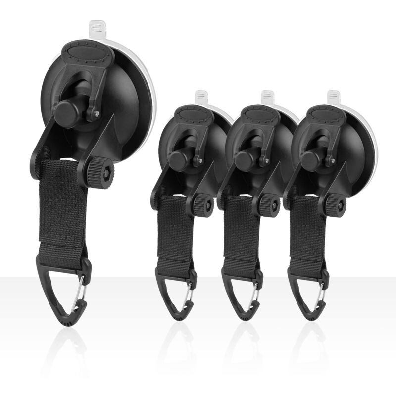 4pcs Suction Cup Anchors with Hook Attachment Multifunctional Camping Caravan Anchor Car Awning Accessory Supports up to 10kg