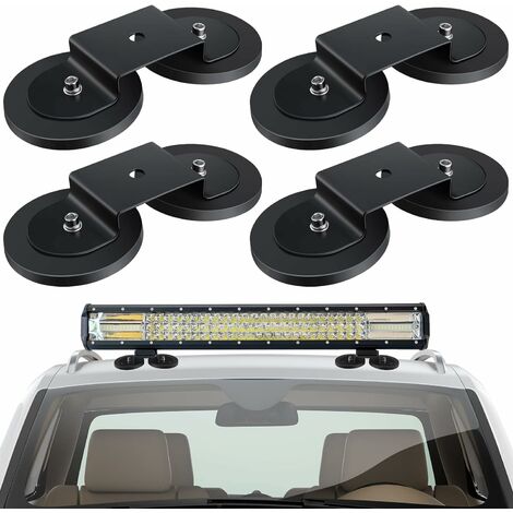4pcs support de montage de lampe de travail magnétique support de montage de lampe LED magnétique support de montage de barre de montage de lampe de camion SUV hors route plafonnier barre de lumière a