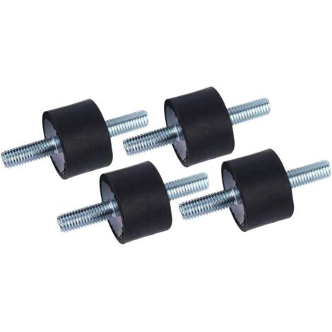 4pcs Supports d'Isolant Anti-Vibration, M8 30 x 20 Isolateur en Caoutchouc Anti-Vibration Monte l'Amortisseur de Pompe à Compresseur d'air avec Vis