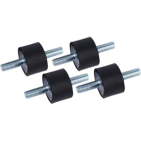 4pcs Supports d'Isolant Anti-Vibration, M8 30 x 20 Isolateur en Caoutchouc Anti-Vibration Monte l'Amortisseur de Pompe à Compresseur d'air avec Vis
