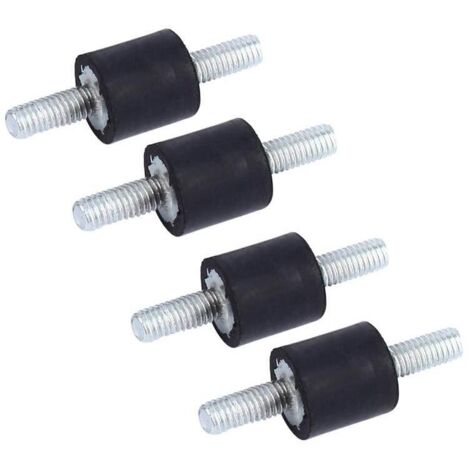 4pcs Supports d'Isolateur en Caoutchouc Supports d'Isolant Anti-vibration M3 8 x 8 en Caoutchouc Isolateur Anti-vibration Bobines Double avec Vis