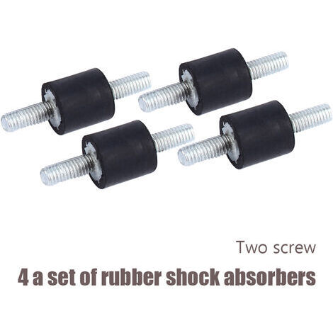 4pcs Supports d'Isolateur en Caoutchouc Supports d'Isolant Anti-vibration M3 8 x 8 en Caoutchouc Isolateur Anti-vibration Bobines Double avec Vis