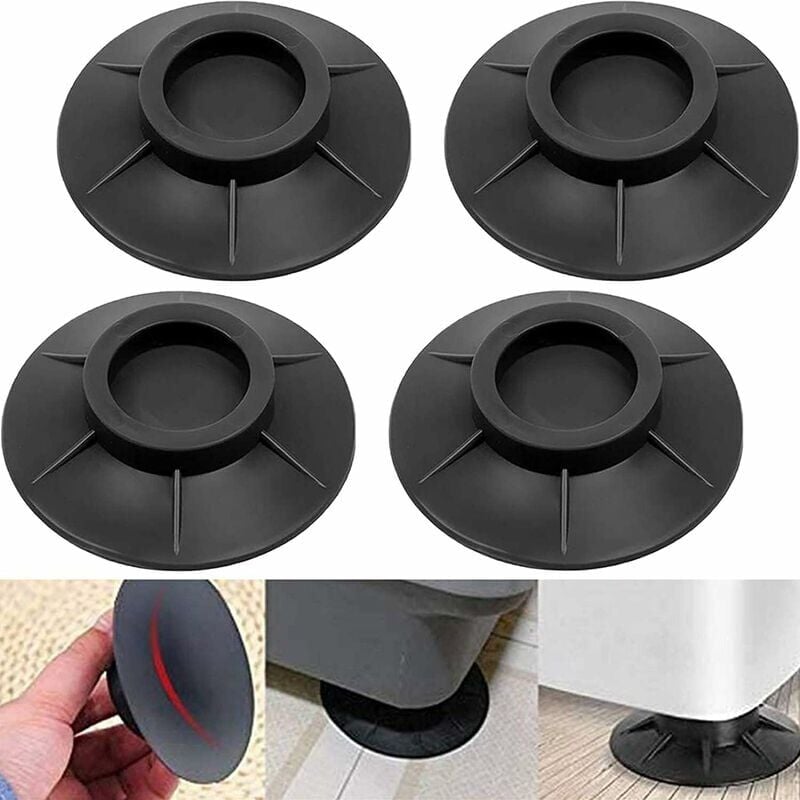 4Pcs Tampons à Pied Machine à Laver, Anti Vibration Machine à Laver Pieds Stabilisateur Piédestal, Tapis antidérapant Amortisseur Antidérapant