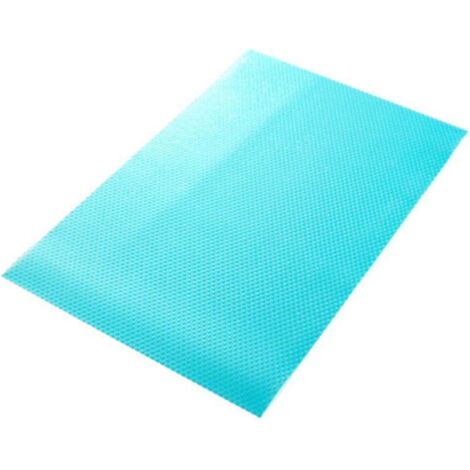 4PCS Tapis de Réfrigérateur Antibactérien, Multifonctionnel Anti-humidité Coussin de Frigo, Lavable et Découpable, Armoire Mat Chaussures Mat Table Mat Tapis de Tiroir, ( Bleu)
