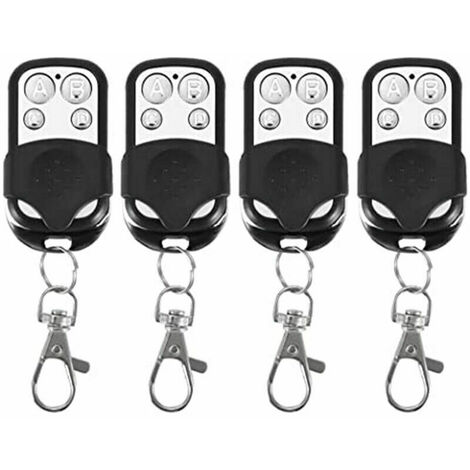 ABCRITAL 4pcs telecomando antifurto con un clic 4 pulsanti accoppiamento facile 433 MHz per porta del lucernario della porta del garage dell'auto, 4 pezzi