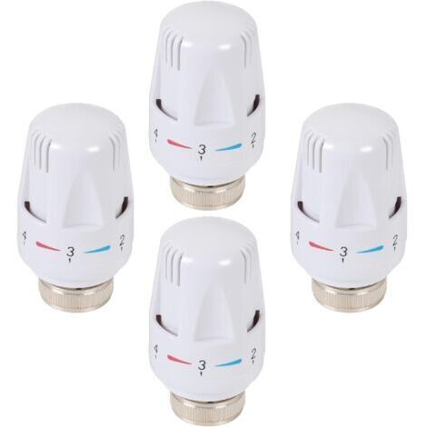 4PCS Tete Thermostatique Robinet Thermostatique Radiateur Tête de Remplacement de Vanne de Radiateur Valve de Radiateur Thermostatique M30 x 1,5 Tete Thermostatique Radiateur pour Maison Bureau