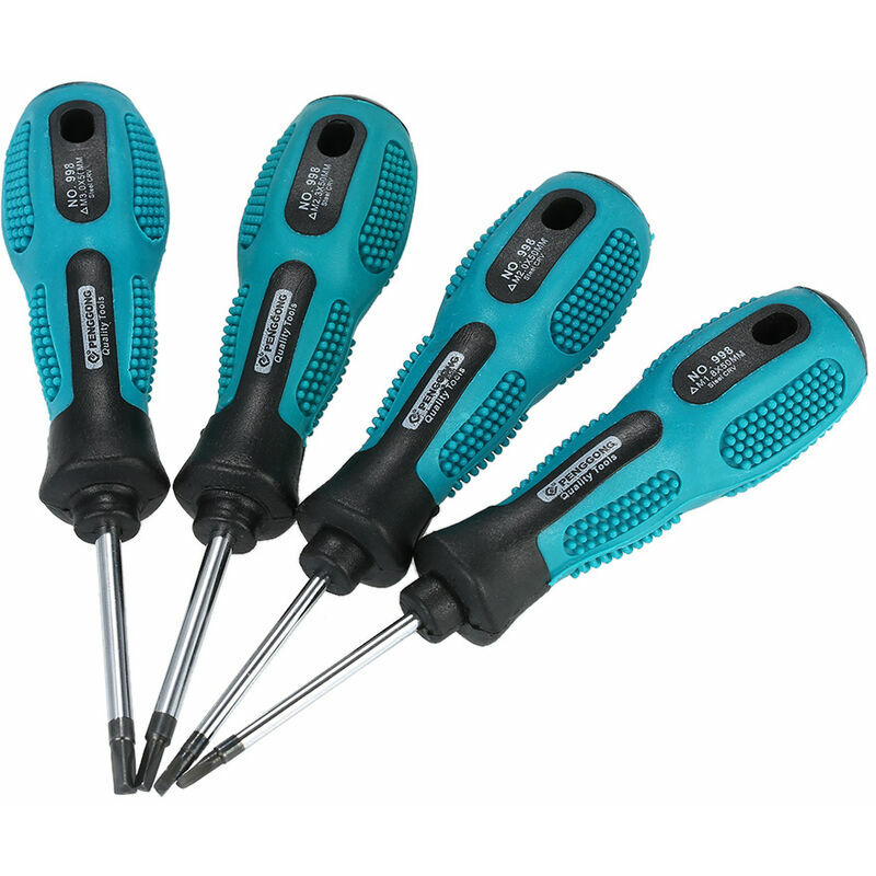 4pcs tournevis de forme spéciale petit tournevis pour le retrait de la douille (998C-1.8X50 + 2.0X50 + 2.3X50 + 3.0X50mm)