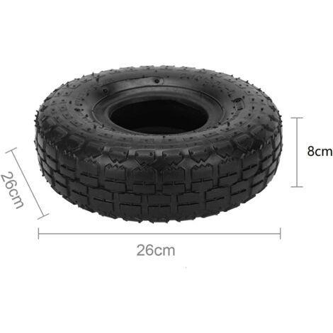4PCS Tyre and Innertube Heavy Duty Pneumatic Rubber Wheel Double Thickness Inner Outer Tubes Tire Set Replacement Tyre for Wheelbarrows Sack Truck Hand Trolley Cart (4PCS 3.5-8)