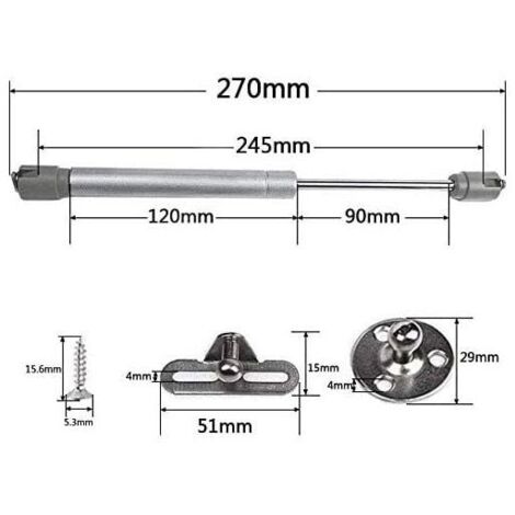 TIGE DE SUPPORT Hydraulique Réglable Pour Porte D'armoire Solution