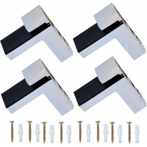 4PCS Verre/Bois Support D'Etagère Support Mural pour étagère de 5 à 30 mm d'épaisseur