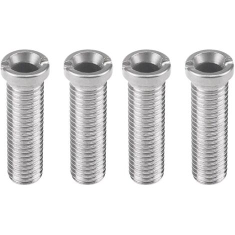 4PCS Vis pour Panier d'évier Acier Inoxydable 45mm M12 Évier Panier Vis pour Bouchon de Crépine de Lavabo -Argent