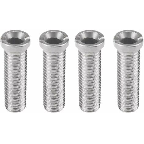 4PCS Vis pour Panier d'évier Acier Inoxydable 45mm M12 Évier Panier Vis pour Bouchon de Crépine de Lavabo -Argent