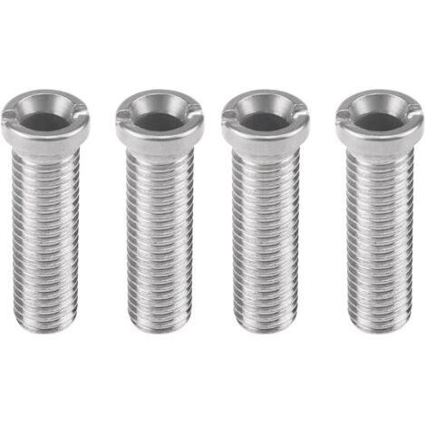 4PCS Vis pour Panier d'évier Acier Inoxydable 45mm M12 Évier Panier Vis pour Bouchon de Crépine de Lavabo -Argentdengyank