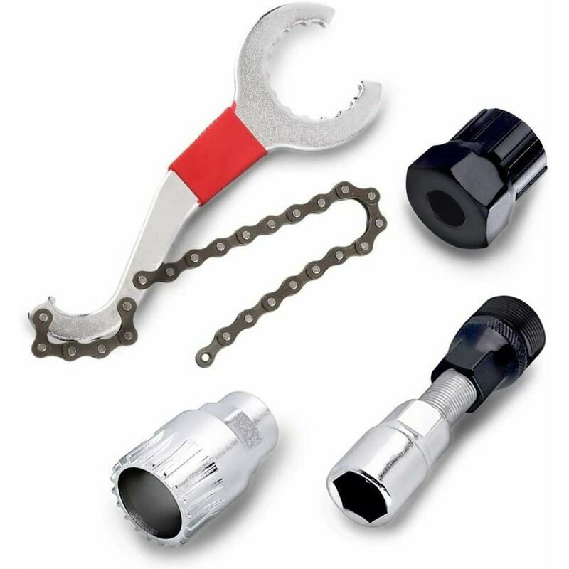 Joorrt - 4pcs Vélo Réparation Kit d'Outils de Chaîne de Vélo Support Roue Libre Outil pour Enlever la Manivelle Kit de Vélo pour l'entretien du Vélo