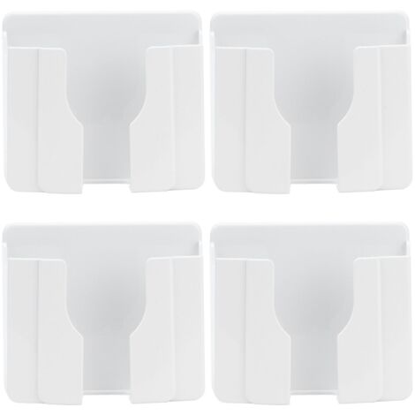 4pcs Wall Mounted Storage Shelf Punch Free Wall Remote Control Mobile Phone Charging Base StandVertical Stripe