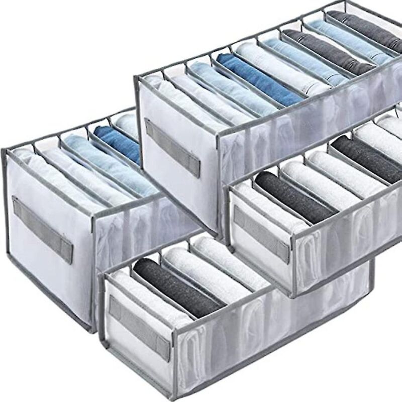 Organisateur de vêtements de garde-robe 4 pièces, organisateurs et rangements de placard lavables améliorés, jeans leggings com