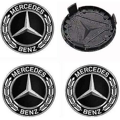 4pcs Wheel Center Caps, Compatible with Mercedes-Benz 75mm Wheel Center Caps, ABS Car Accessories