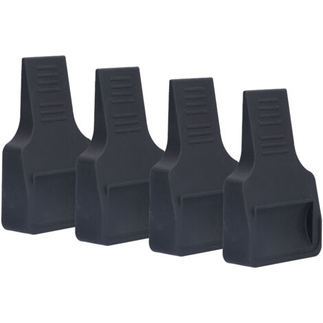 4Pcs Wheel Stoppers U Shaped Wheels Caster Cups Accessory for Sofas Beds Chairs Furnitures Black