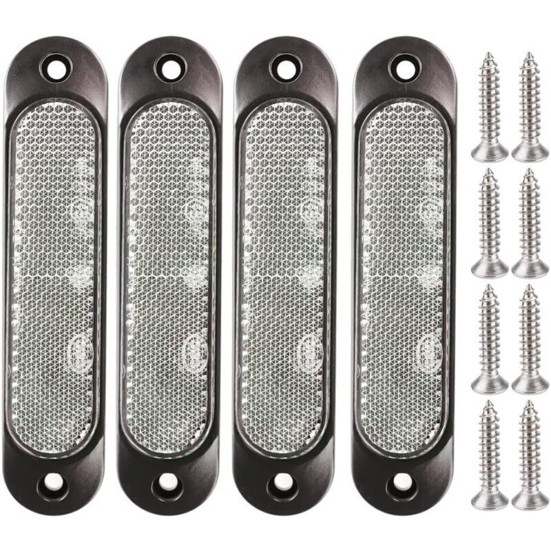 4pcs White 12V-24V Front Side Marker 27 LED Trailer Truck, Rear LED Trailer Parking Marker Turn Signals for Truck, Bus, Boat, RV, Trucks, SUV, UTV