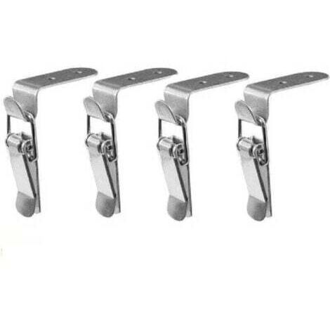 4Pièces Fermeture à bascule,Fermeture a Levier Fermeture à Ressort Loquet Bascule en Acier Inoxydable Pour Coffre à Outils,Levier de verrouillage,Tiroir,boîte à outils, placard, armoire, boîte (4PCS)