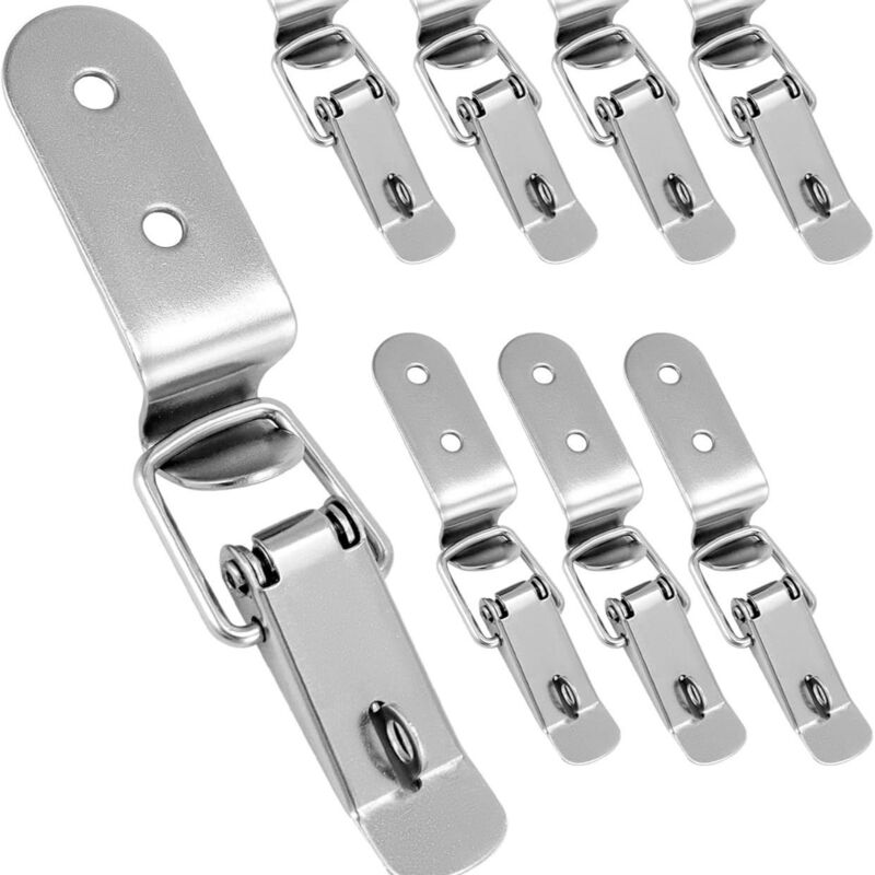 Dolaso - 4Pièces Fermeture à bascule,Fermeture a Levier Fermeture à Ressort Loquet Bascule en Acier Inoxydable Pour Coffre à Outils,Levier de